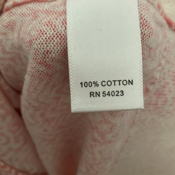 Banana Republic: Pink/Cream cardigan sweater- abstract pattern- lightweight- M - Picture 3 of 16